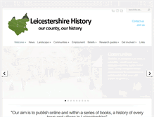 Tablet Screenshot of leicestershirehistory.co.uk